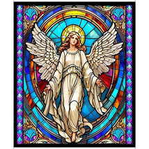 Guardian Angel-36" Stained Glass Angel Panel Multii 2600-31680-X