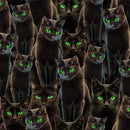 Nightmare At Halloween-Halloween Cats-Black DDC12734-BLAC-D