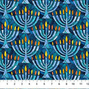 Hanukkah Lights-Menorahs Blue Multi DP28981-46