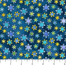 Hanukkah Lights-Stars Blue Multi DP28986-46