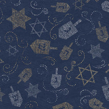 Hanukkah Lights-Tossed Dreidels & Stars of David HANU06238N