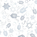 Hanukkah Lights-Tossed Dreidels & Stars of David HANU06238WB