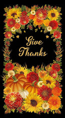 Harvest-24" Panel Give Thanks Metallic Black PANEL-CM4130