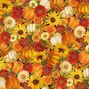 Harvest-Harvest Floral & Pumpkin Metallic Autumn HARVEST-CM4134