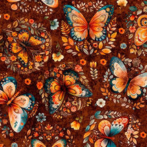 Harvest Hollow-Butterflies Burnt Umber 2600-31986-A