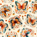 Harvest Hollow-Butterflies Cream 2600-31986-E