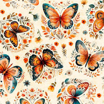 Harvest Hollow-Butterflies Cream 2600-31986-E