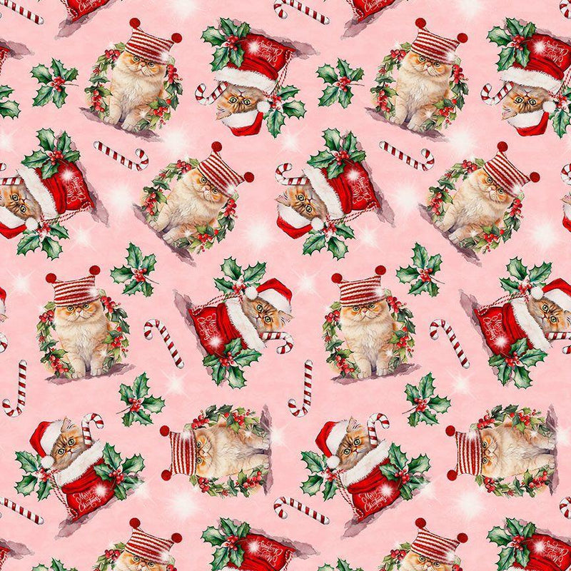 Holiday Cats Pink HOLIDAY-CD3646