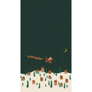 Holiday Classics-24" Panel Santa's Sleigh Evergreen Metallic RP625-EV2M