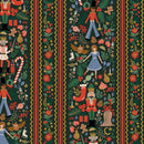 Holiday Classics-Holly Jolly Nutcracker Evergreen & Metallic Gold Canvas RP620-E