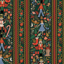 Holiday Classics-Holly Jolly Nutcracker Evergreen & Metallic Gold Canvas RP620-E