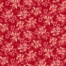 Holiday Feathers & Flourish-Holly and Mistletoe Red 9268-88