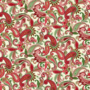 Holiday Feathers & Flourish-Paisley Cream 9264-44