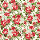 Holiday Feathers & Flourish-Winter Blooms Cream 9267-44