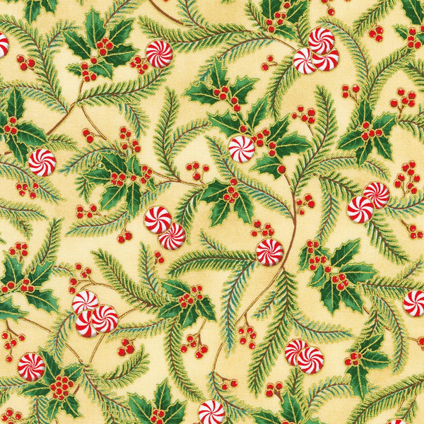 Holiday Flourish-Peppermint Twist Cream SRKM-22948-84