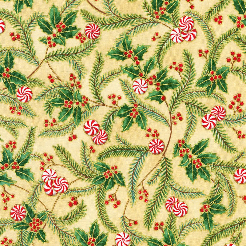 Holiday Flourish-Peppermint Twist Cream SRKM-22948-84