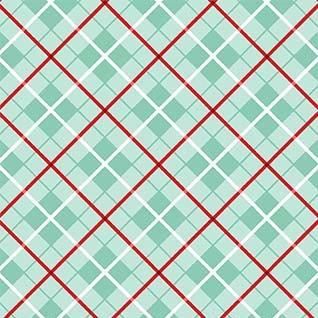 Holiday Gnomes-Peppermint Plaid Seafoam DC11387-SEAF-D