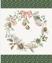 Holiday Spirit-36" Season's Greetings Wreath Panel PD17466-PANEL