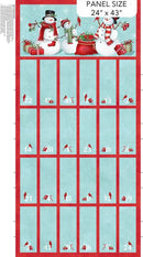 Holly Jolly-25" Advent Calendar Panel Turquoise Multi 28819­64