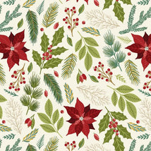 Holly Jolly Calico-Ecru 4680-41