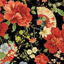Imperial Bloom-Focal Floral Metallic Jet IMPERIAL-CM4371