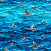 Into The Deep-Shark Fins Ocean 32222-B