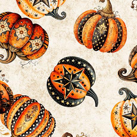 Jeepers Creepers-Decorative Pumpkin Toss Cream 2600-31010-E