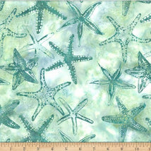 Jelly Fish Batiks-Starfish Seagrass MR46-522