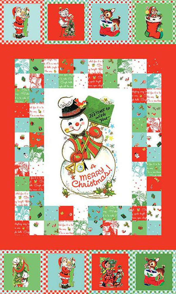 Jingle Bells-24" A Merry Christmas Panel P14838-PANEL