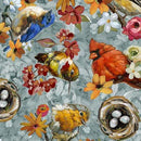 Joyful Garden-Bird Toss Chambray 2600-31865-B