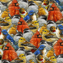 Joyful Garden-Packed Birds Multi 2600-31866-X