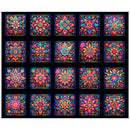 Jubilee-36" Floral Geo Picture Panels Black 2600-31588-J