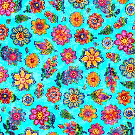 Jubilee-Ditsy Turquoise 2600-31594-Q