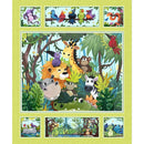 Jungle Friends-36" Quilt Panel Lime SB20441-815