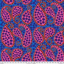 Kaffe Fassett Collective August 2023-Paisley Dot Blue PWBM090.BLUE