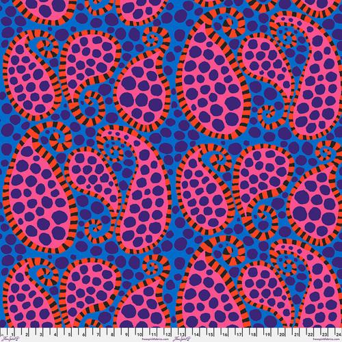 Kaffe Fassett Collective August 2023-Paisley Dot Blue PWBM090.BLUE