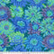 Kaffe Fassett Collective August 2023-Tropical Water Lilies Blue PWPJ119.BLUE