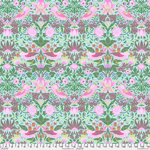 Kaffe x Morris & Co.-Strawberry Thief Aqua  PWKW013.AQUA