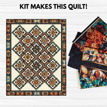 Kaleidoscopic Frames Quilt Kit - Finished Size: 61" x 78"