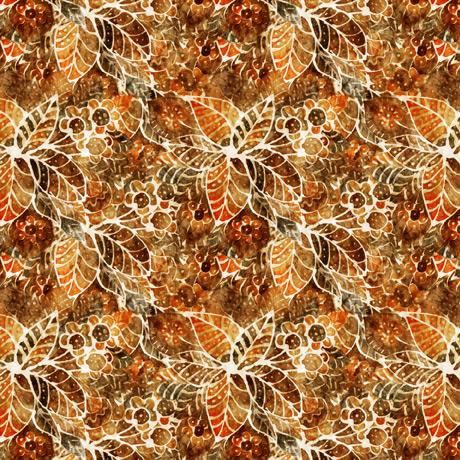 Kindred Spirits-Batik Leaves Amber 2600-30677-S