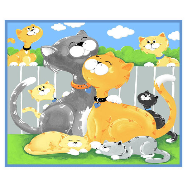 Kitty The Cat-36" Sky Blue Panel SB20394-725