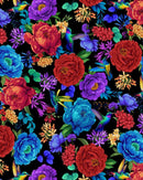 Hacienda - Large Bright Floral-Black FLEUR-CD3900-BLACK