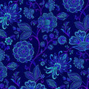 Large Jacobean Floral-Navy INDIGO-CD3411-NAVY