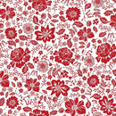 Large Redwork Floral-White REDWORK-CD3101-WHITE