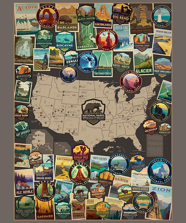 Legends Of The National Parks - 36" Vertical Map Poster Panel PD15090-PANEL