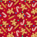 Letters to Santa-Gingerbread & Candy Canes Red 2600-31975-R