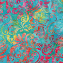 Large Paisley Swirl-Multi Turquoise Green 112510851