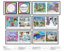Little Library-35" Panel Find It! Hidden Picture Adventure Multi 4902BP-01