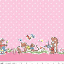 Love Notes-Border Print Pink C16387-PINK