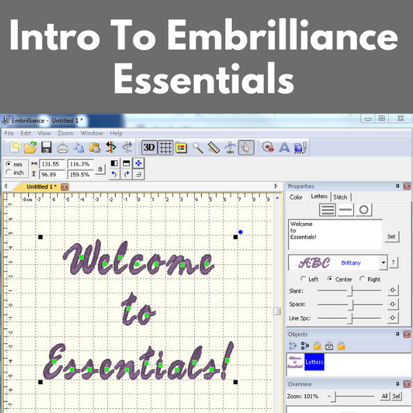 Intro To Embrilliance Essentials* Wed 03/19 9:30am-12:30pm